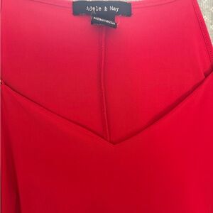 Adele & May Red V-Neck Blouse